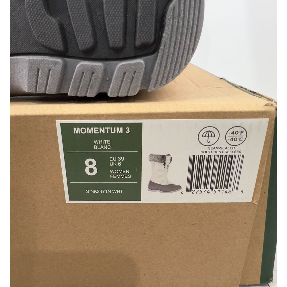 Kamik Women's Momentum 3 Waterproof Winter Boot White Size 8 New~~~ - Picture 7 of 8